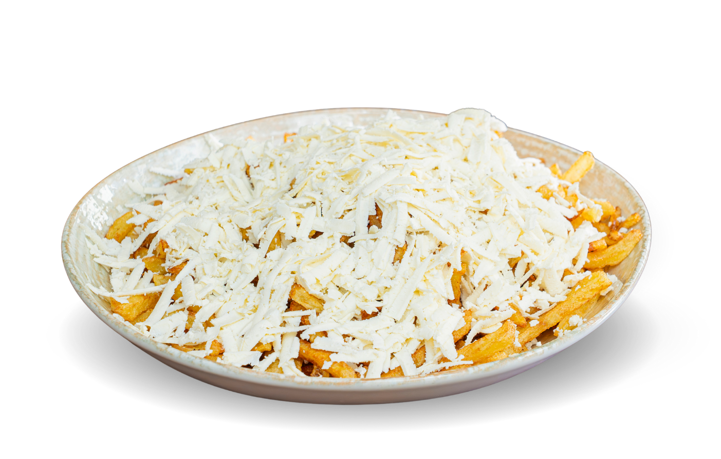 Fresh French fries with cheese