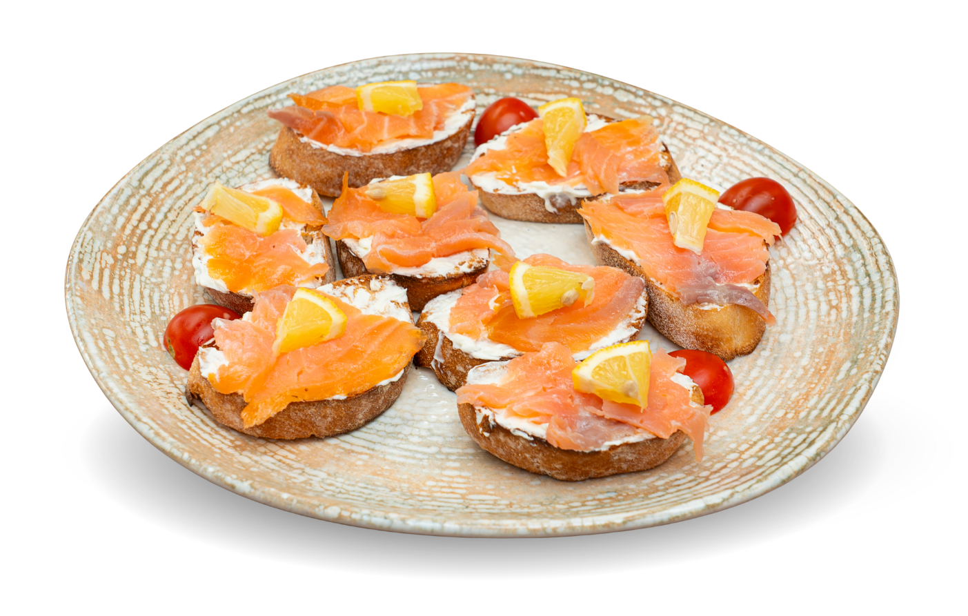 Bruschetta with salmon and Philadelphia